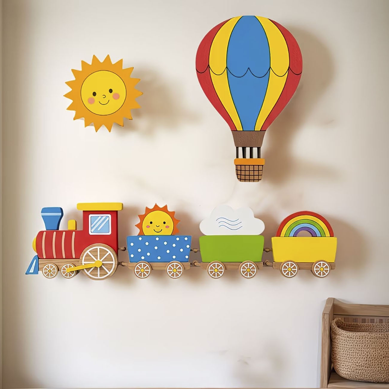Woodworking Veneer - 6Pcs Wooden Kids Wall Decor Set,