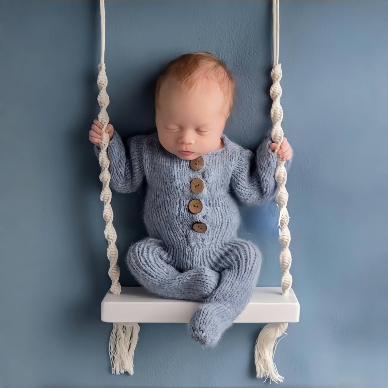 Woodworking Veneer - Baby Photography Props Newborn Swing Chair