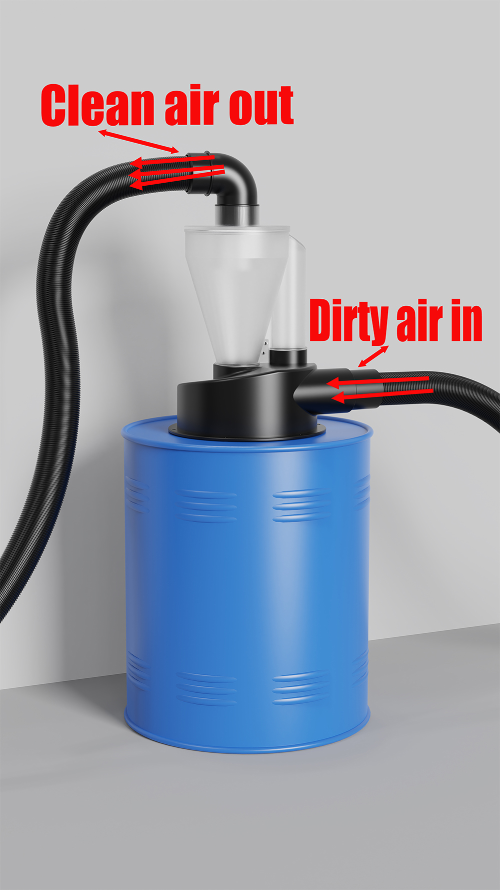 Vacuum Cleaner Woodworking - 2.5'' PEMEDOR Woodworking Double Filtration Cyclone