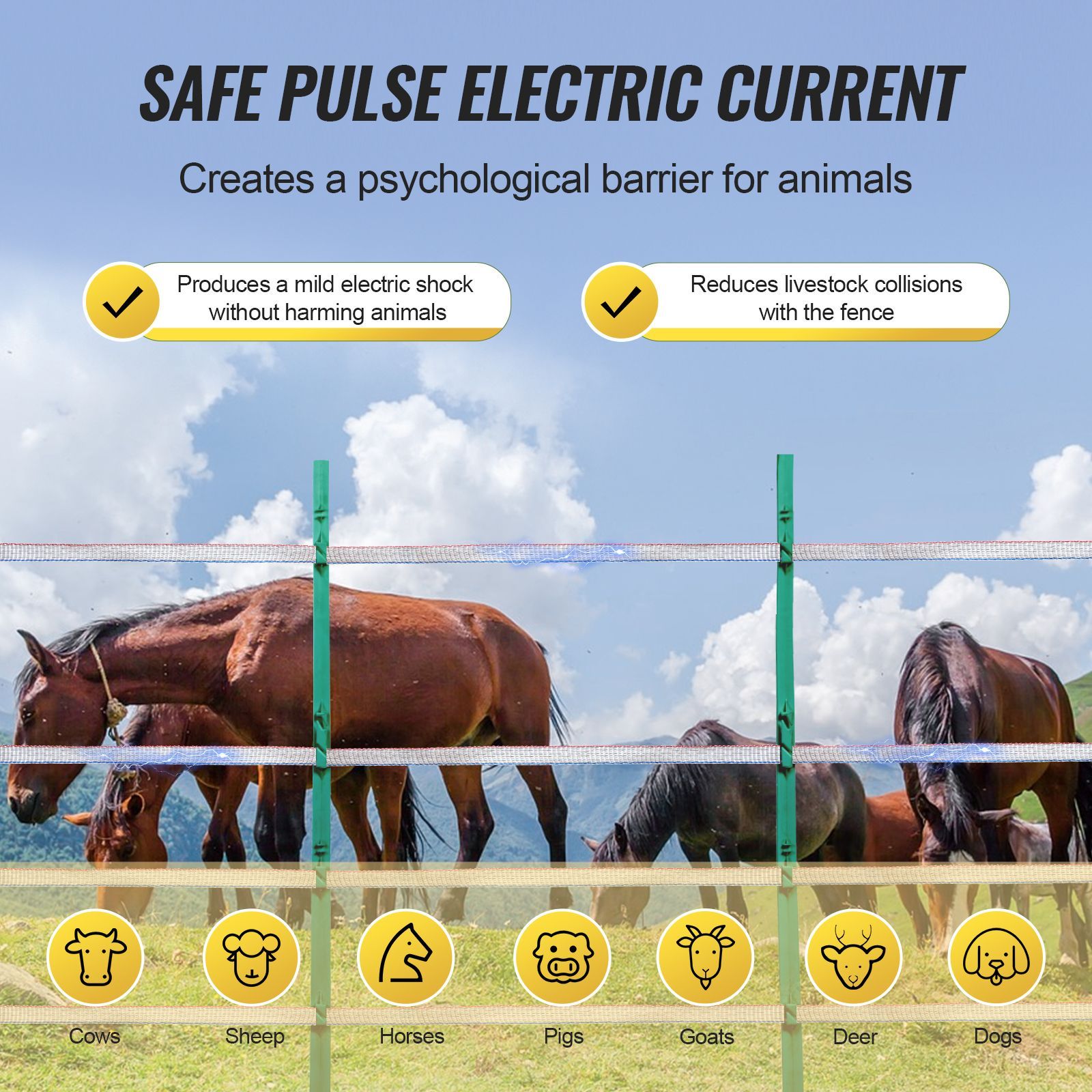 Woodworking Horse - Electric Fence Tape, 1640Ft 500M Polytape