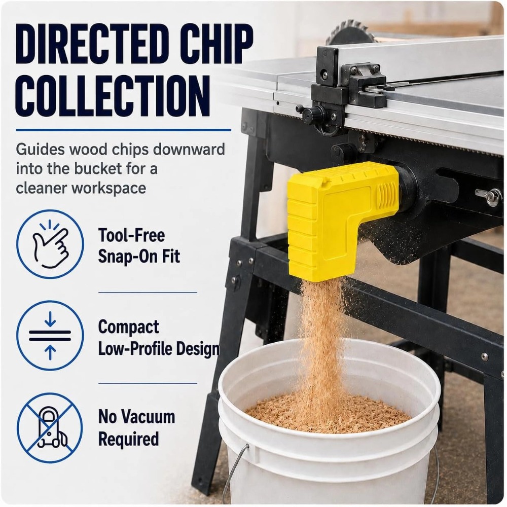 Vacuum Cleaner Woodworking - Desktop Sawdust Collection Adapter Snap On