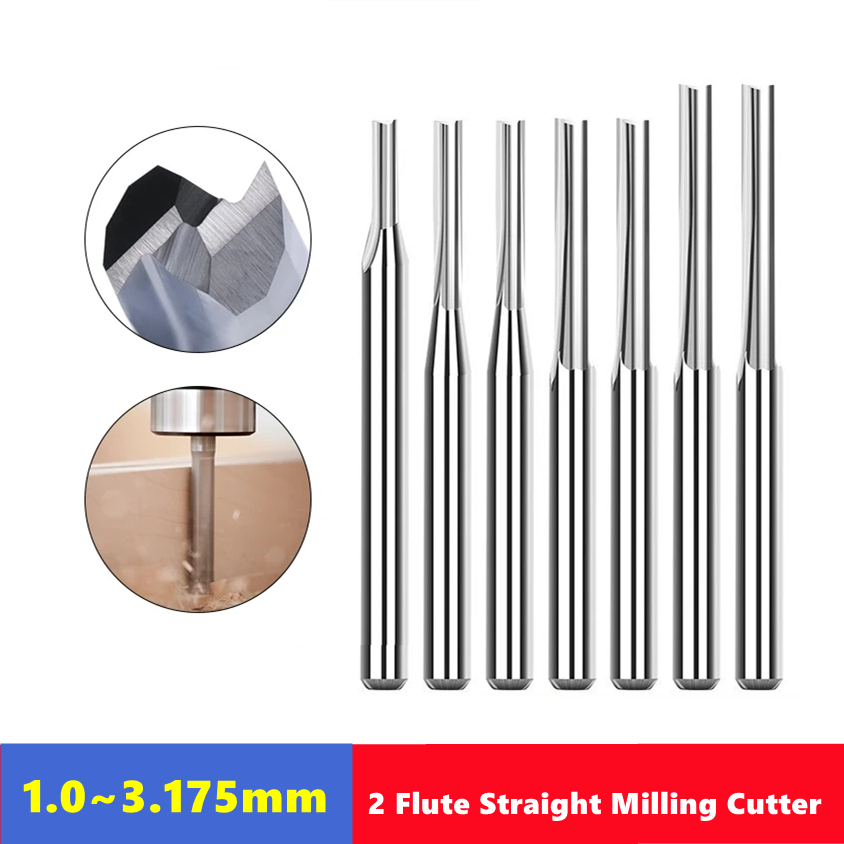 Woodworking Nc - 10pcs Carbide End Mill 3.175mm （1/8）Shank
