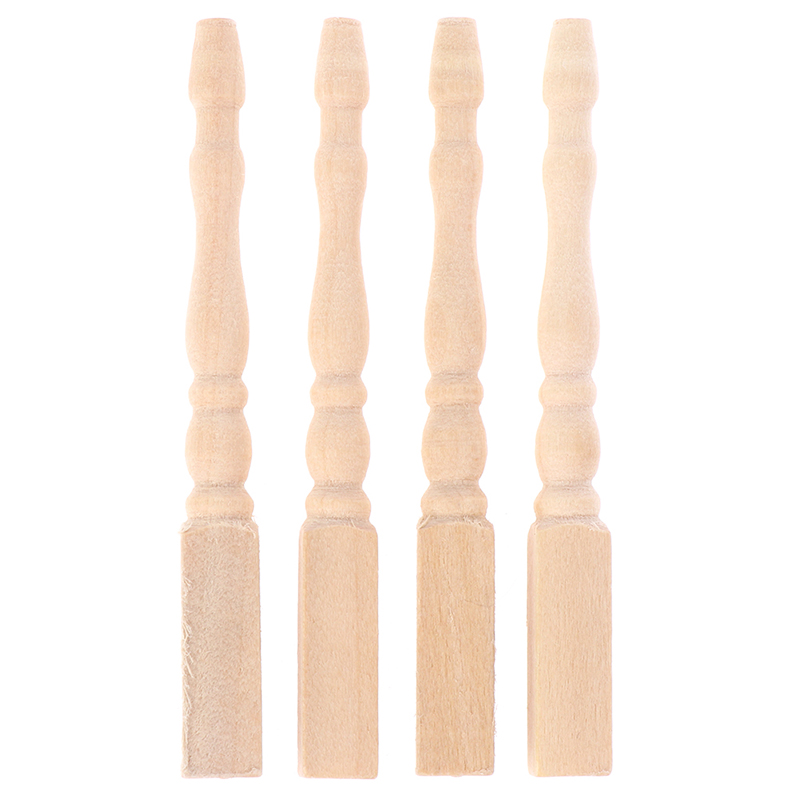 Woodworking Veneer - ●4pcs/set 1:12 Dollhouse Miniature DIY Wooden