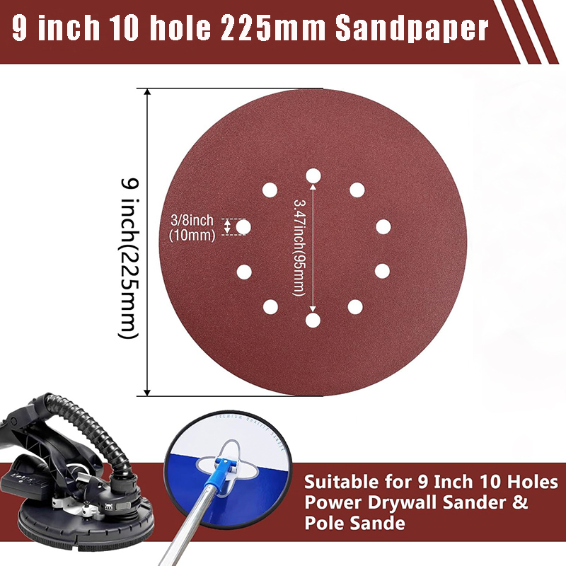 Woodworking Wallpaper - 20 Pcs 9 Inch 225mm10 Hole