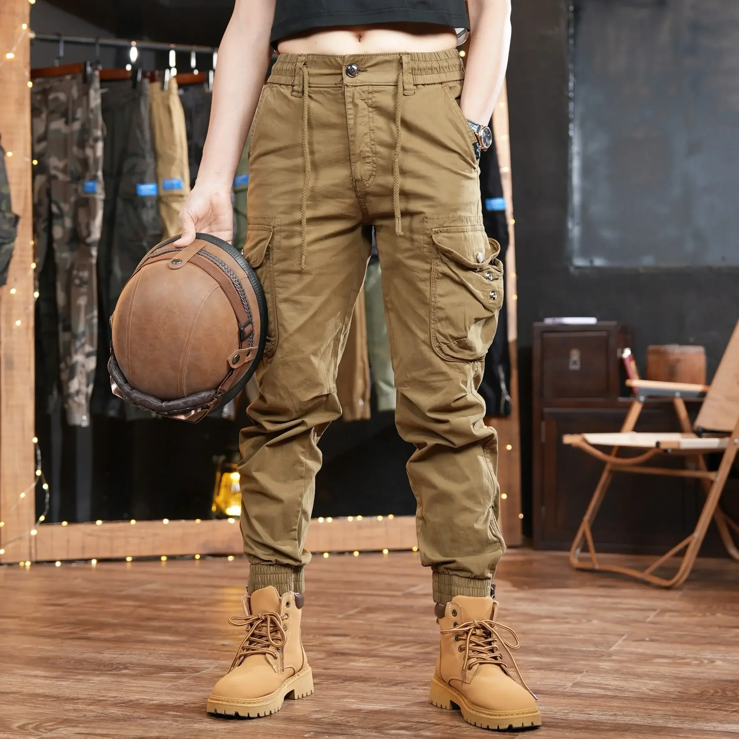 Woodworking Brand - Multi Pocket Outdoor Trousers Man Cargo