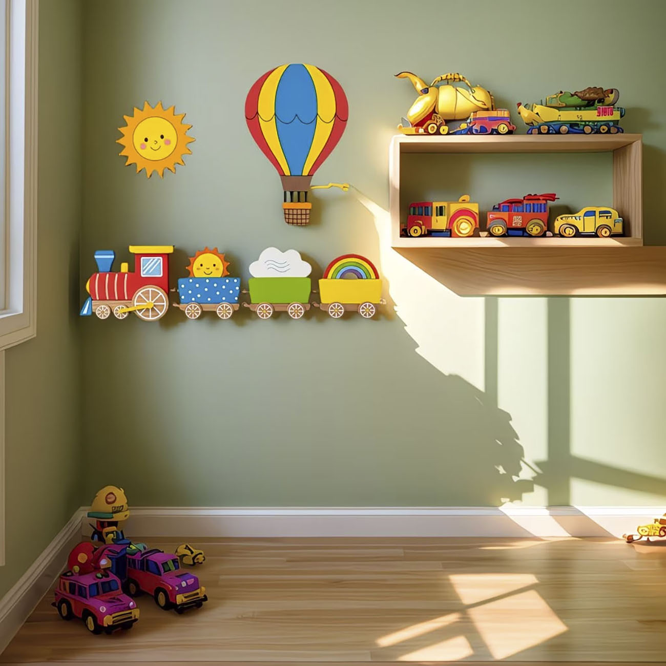 6Pcs Wooden Kids Wall Decor Se - огляд і ціна Woodworking Veneer