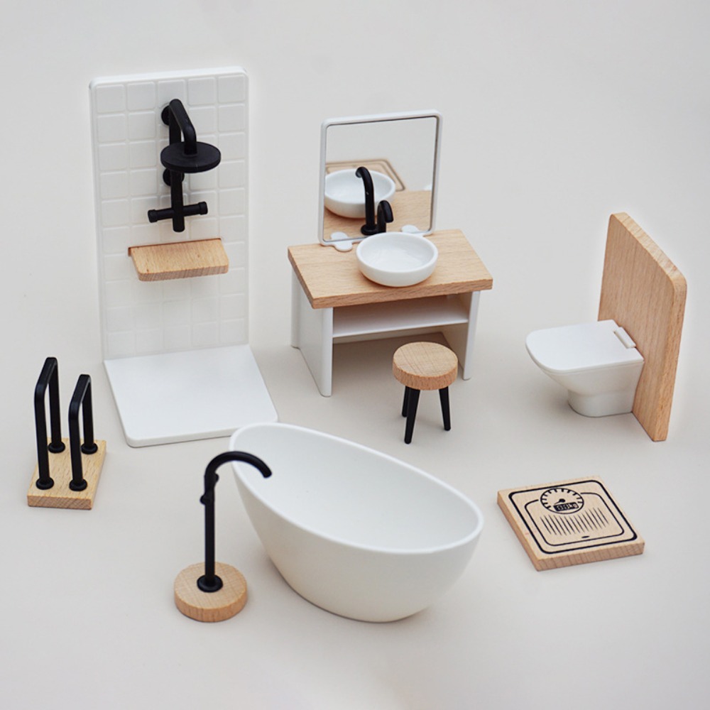 1:12 Dollhouse Simulation Bath - огляд і ціна Woodworking Veneer