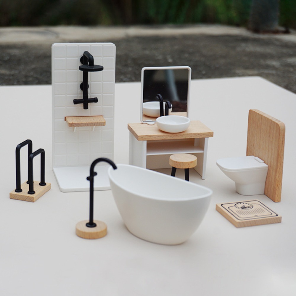 1:12 Dollhouse Simulation Bath - огляд і ціна Woodworking Veneer