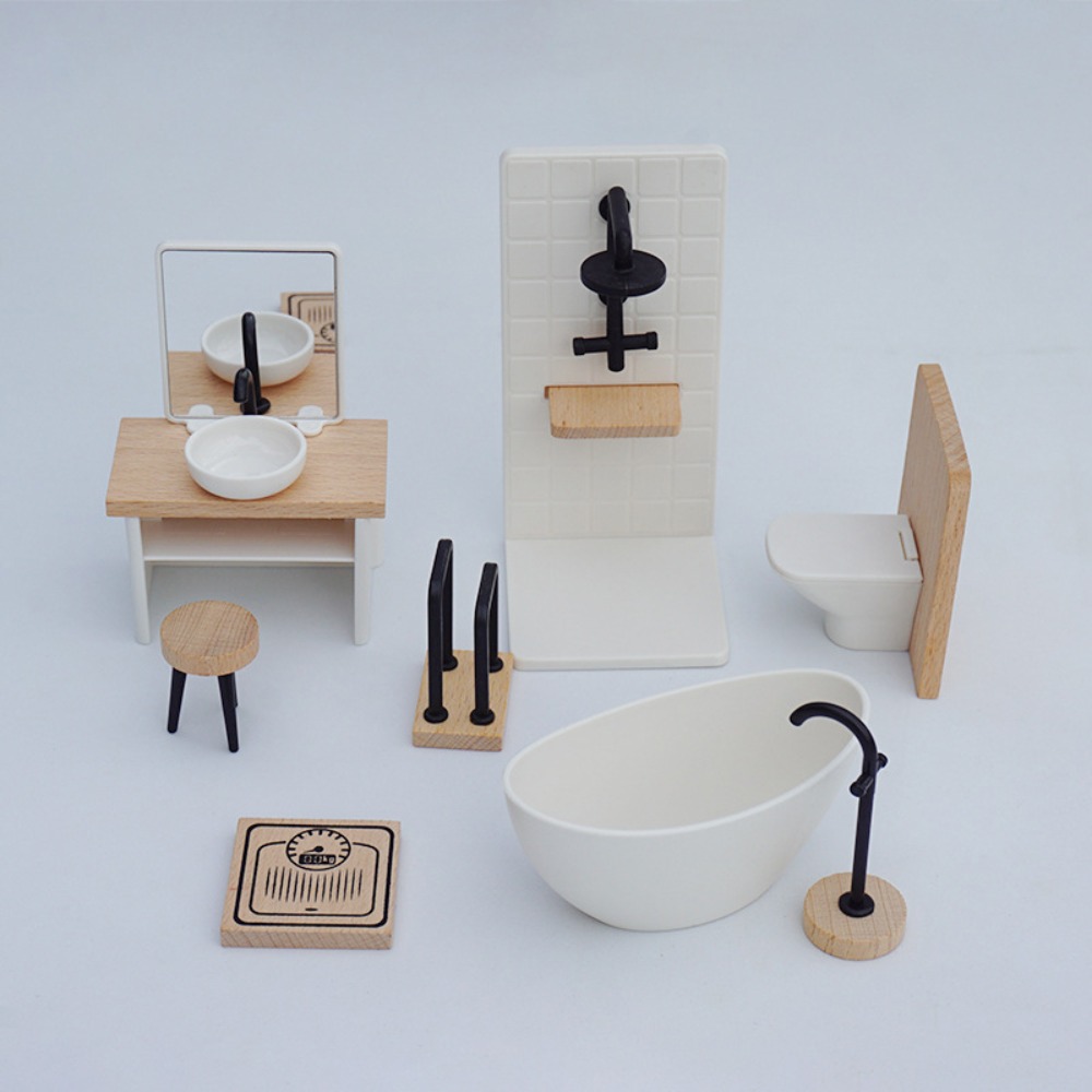 1:12 Dollhouse Simulation Bath - огляд і ціна Woodworking Veneer