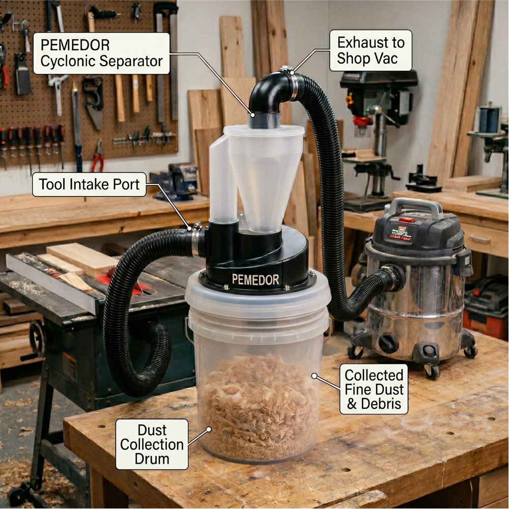 New Industrial Dual Cyclone Du - огляд і ціна Vacuum Cleaner Woodworking