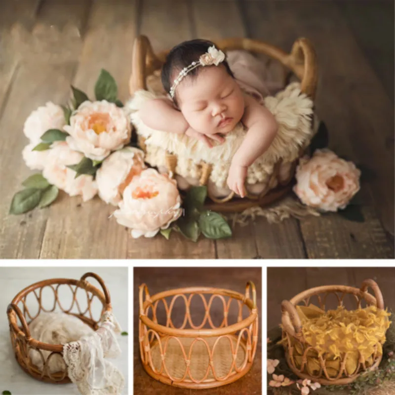 Baby Rattan Basket Newborn Pho - огляд і ціна Woodworking Veneer
