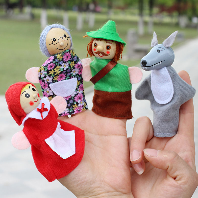 4pcs/Lot Kids Finger Puppets D - огляд і ціна Woodworking Kids Toys