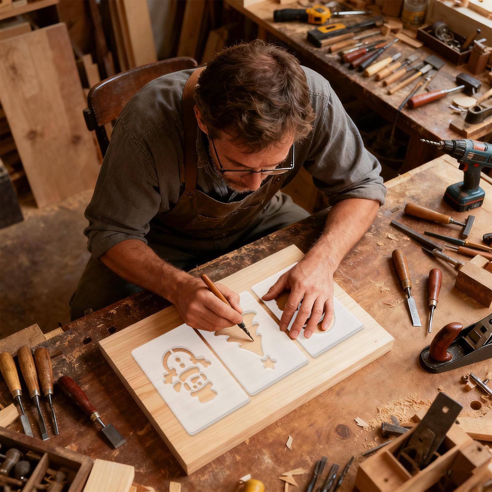 Christmas Stencil Portable Woo - огляд і ціна Woodworking Templates