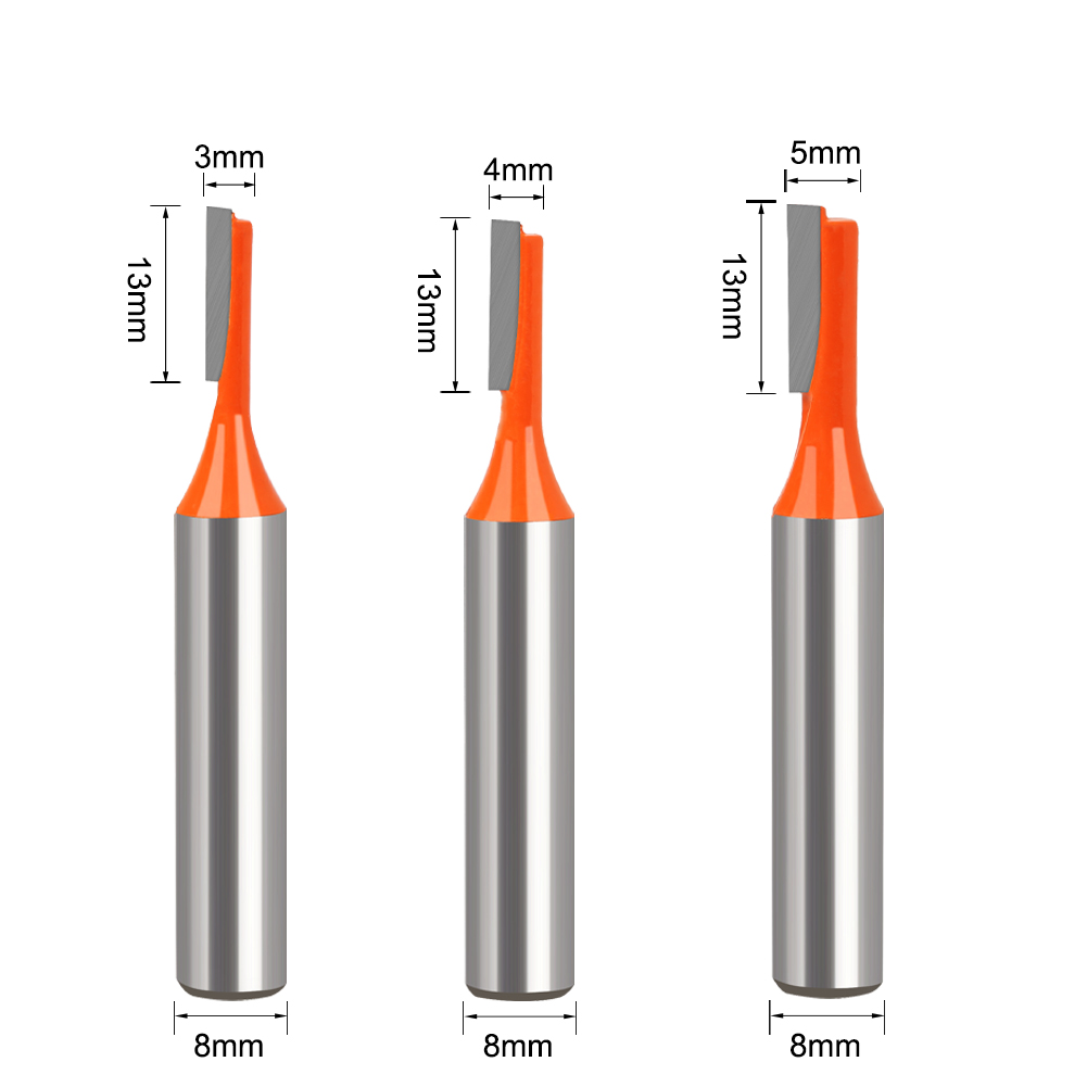 3pcs 8mm Shank Straight Router - огляд і ціна Woodworking Nc