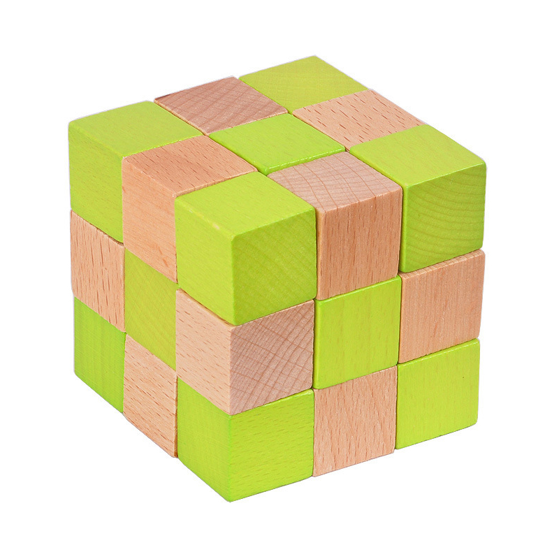 Wooden Snake Cube Puzzle IQ Lo - огляд і ціна Woodworking Kids Toys
