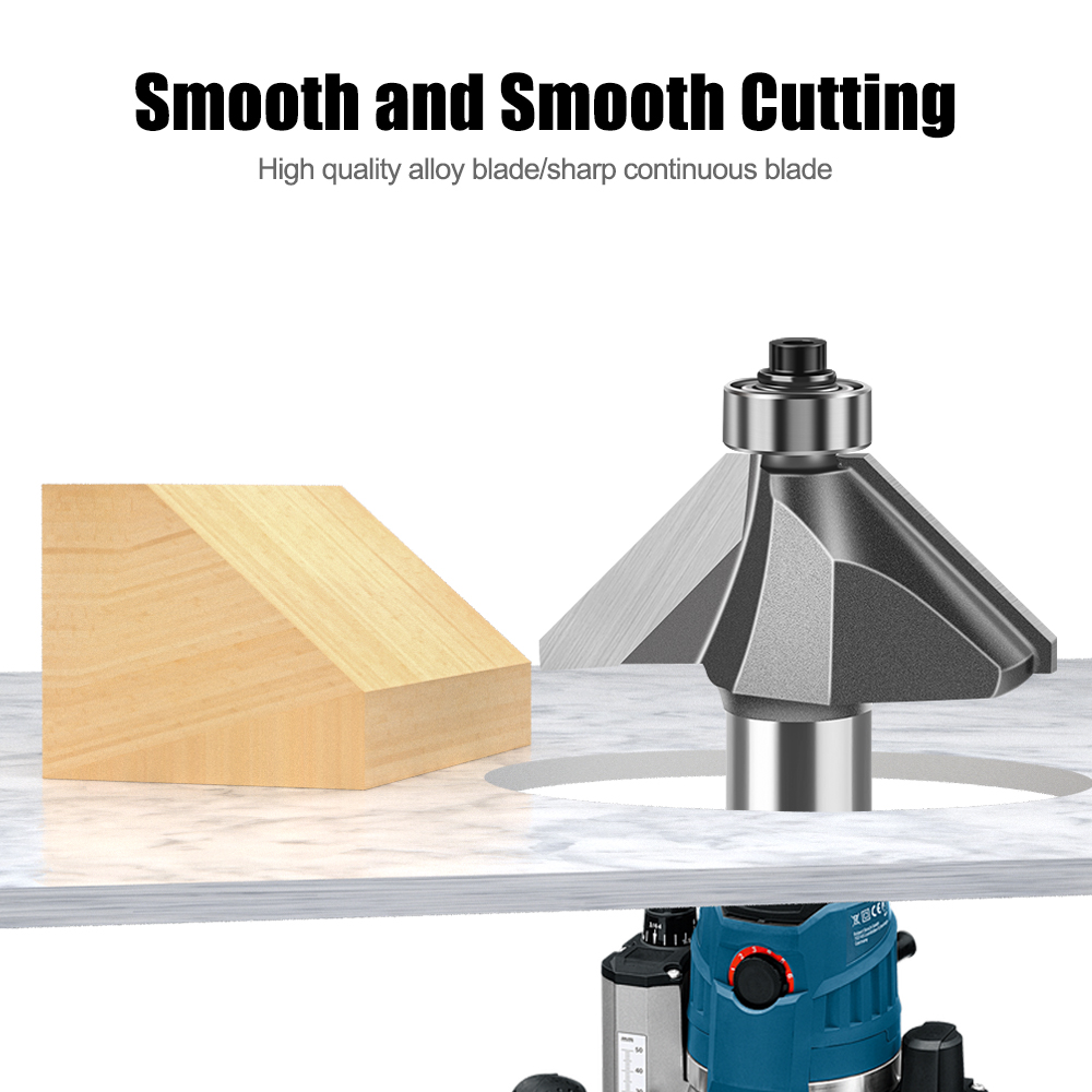 6mm 12mm Shank 45 Degree Bevel - огляд і ціна Woodworking Edge Corner Planer