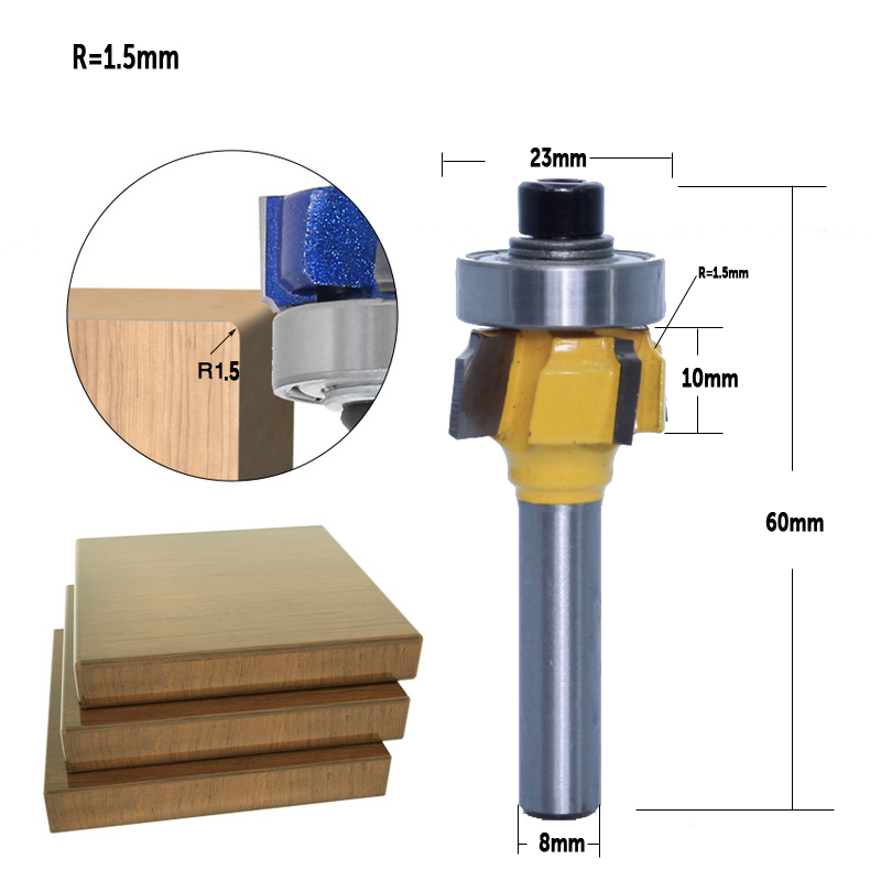 CHWJW 1PC 8mm Shank high quali - огляд і ціна Woodworking Edge Corner Planer