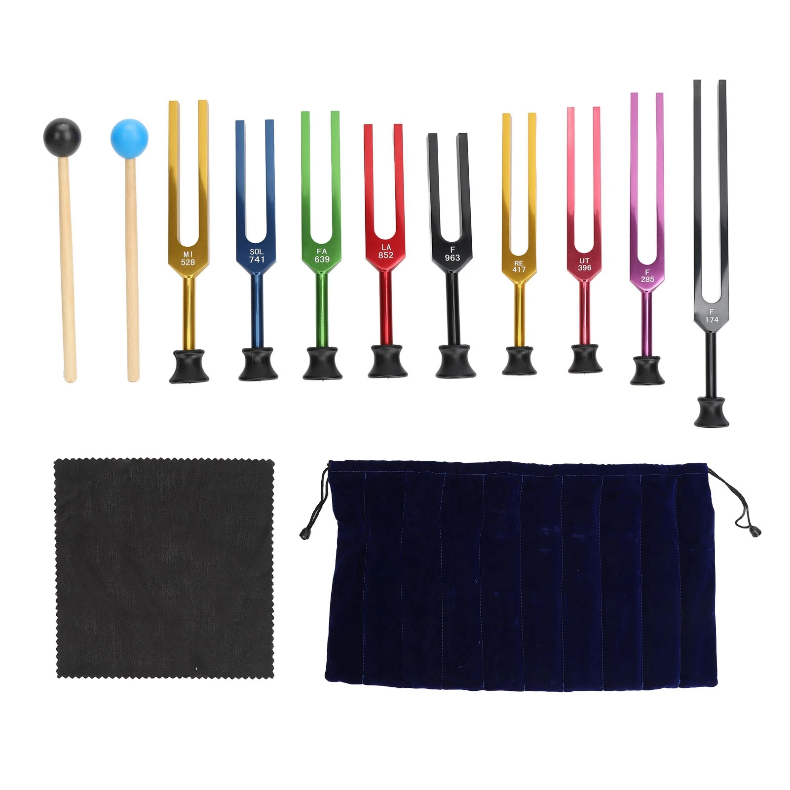 9PCS Unweighted Tuning Fork Se - огляд і ціна Woodworking Therapy